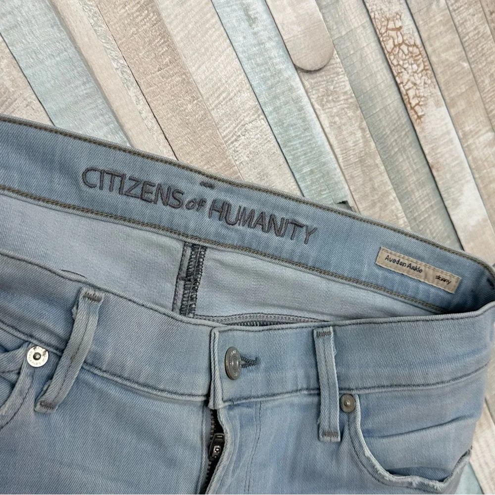 Citizens of Humanity 26 Light Dusted‎ Avedon Skinny Ankle Jeans Anthropologie